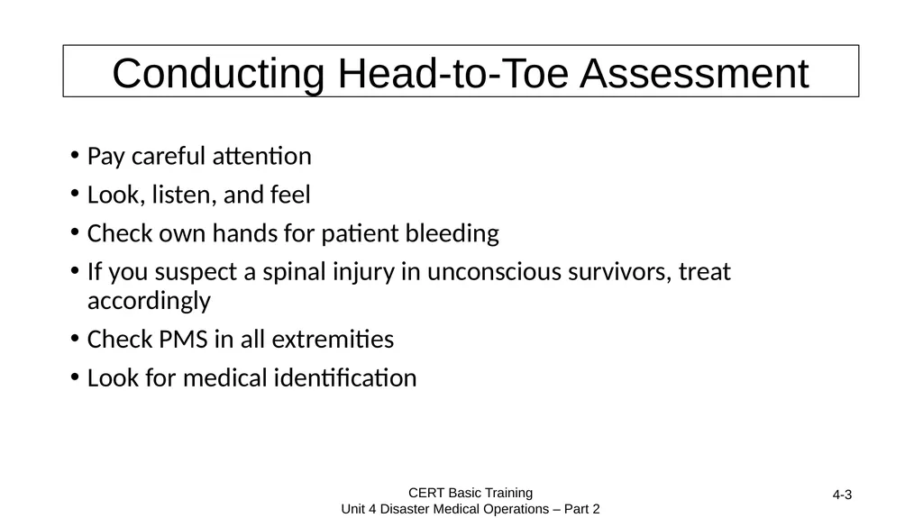 Gather Facts Assess Damage Consider Probabilities - slide 3 of 13