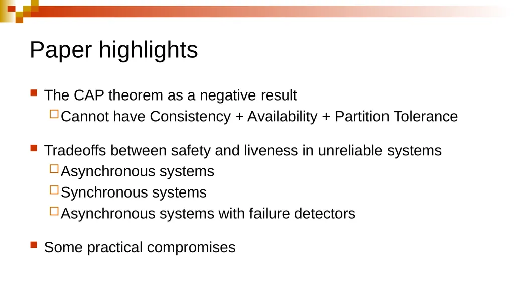 PERSPECTIVES ON THE CAP THEOREM Seth Gilbert, - slide 2 of 28