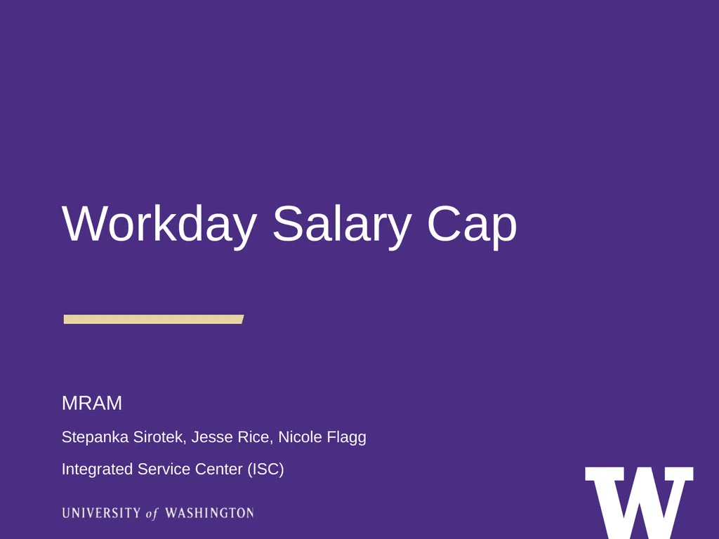 Workday Salary Cap MRAM Stepanka Sirotek, Jesse - slide 1 of 11