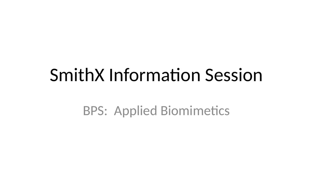 SmithX Information Session BPS: Applied - slide 1 of 9