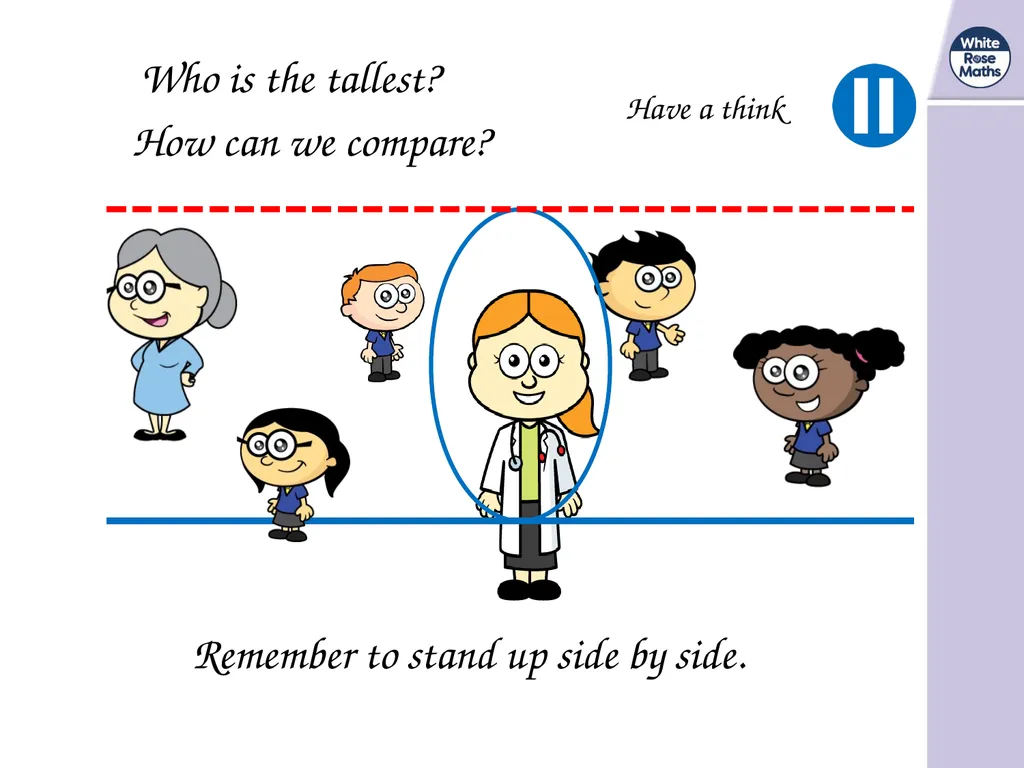 These words help us compare heights: height taller - slide 5 of 11