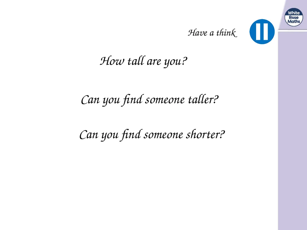 These words help us compare heights: height taller - slide 7 of 11