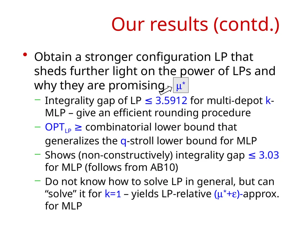 LP-based Approximation Algorithms for - slide 7 of 19