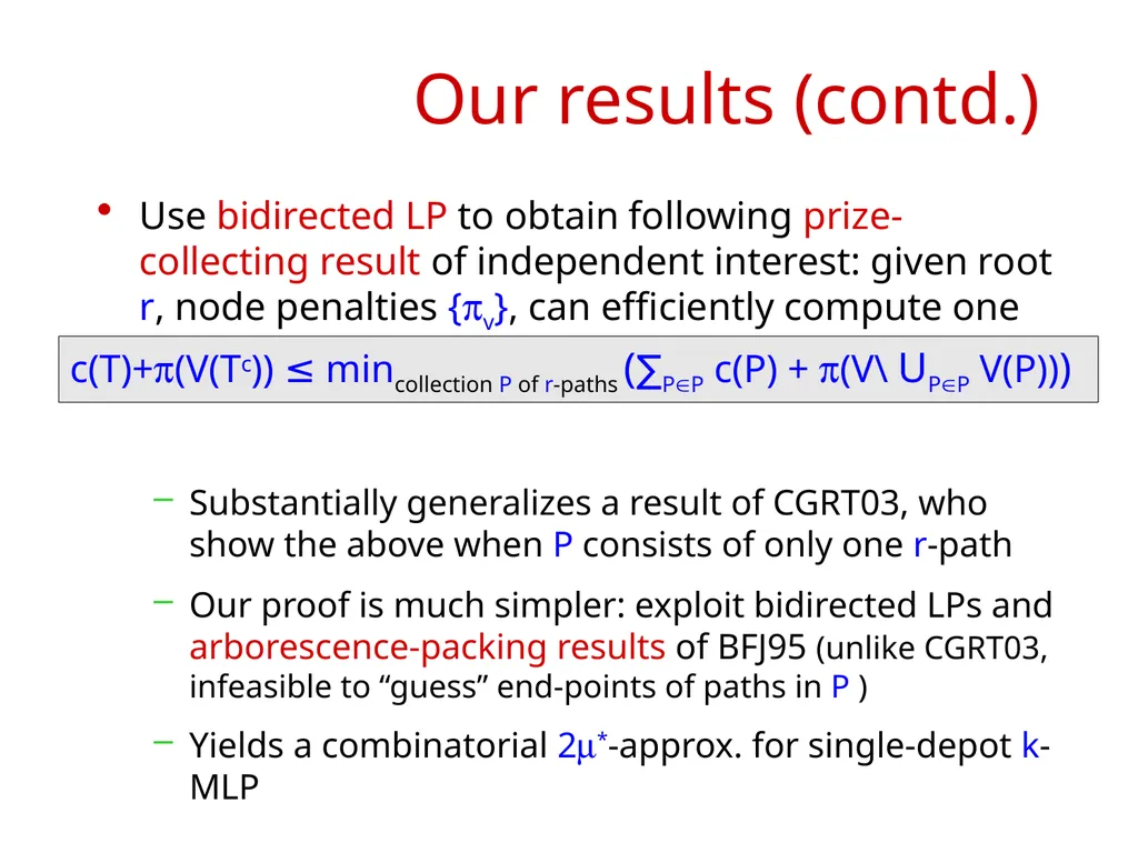 LP-based Approximation Algorithms for - slide 9 of 19