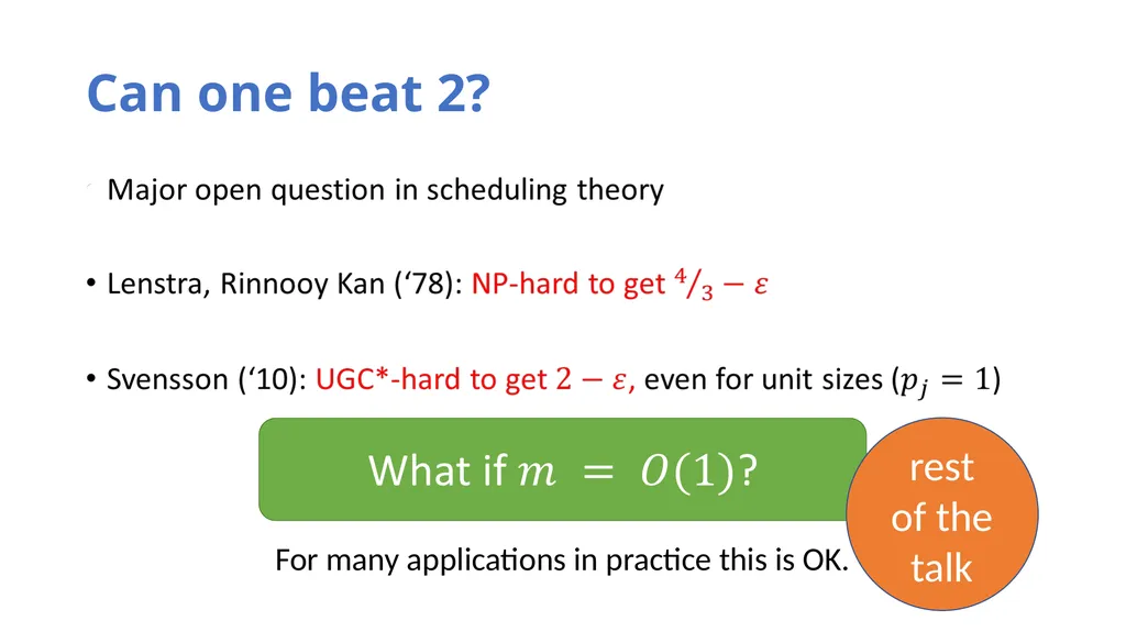Hierarchy-Based Algorithms for Minimizing Makespan - slide 4 of 25