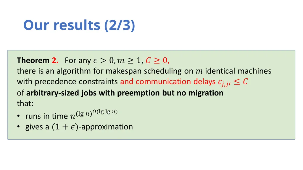 Hierarchy-Based Algorithms for Minimizing Makespan - slide 22 of 25