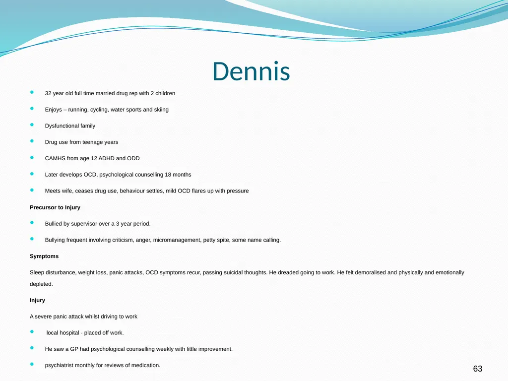 An Update on the (GEPIC) Return to Work Claimants - slide 63 of 86