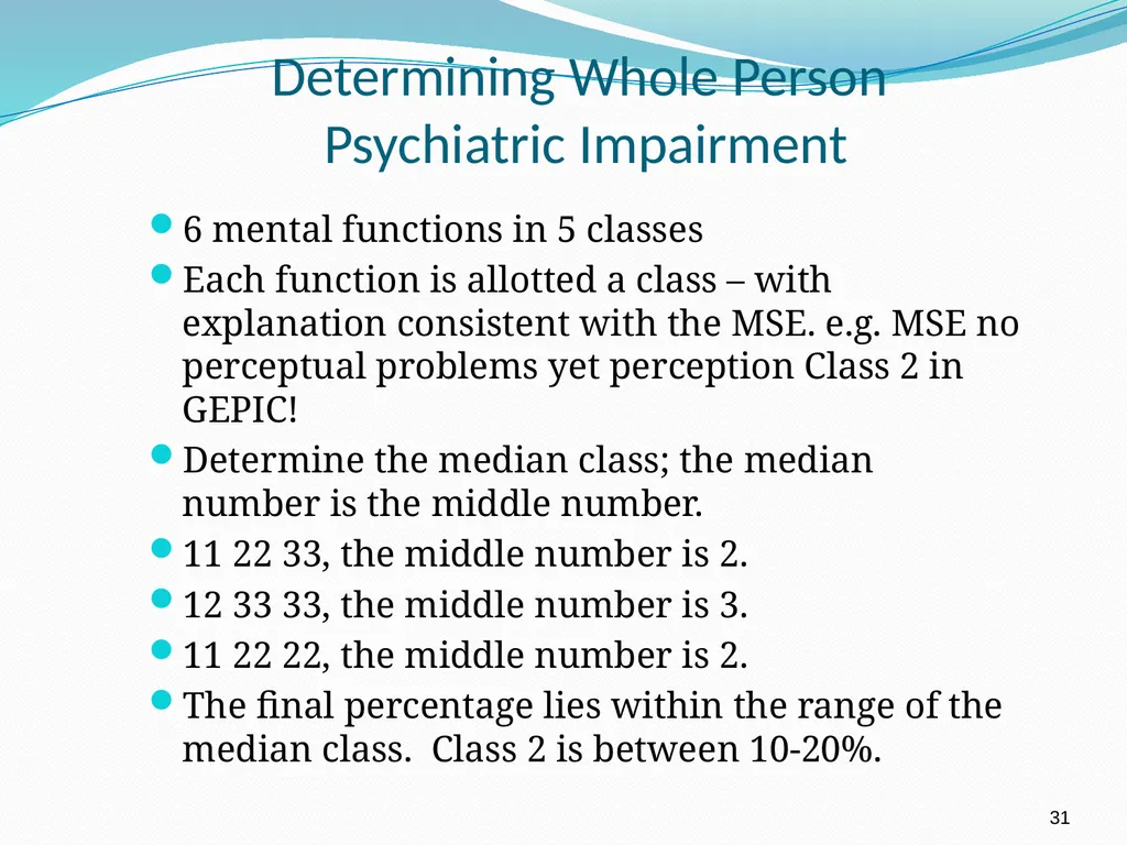 An Update on the (GEPIC) Return to Work Claimants - slide 31 of 86