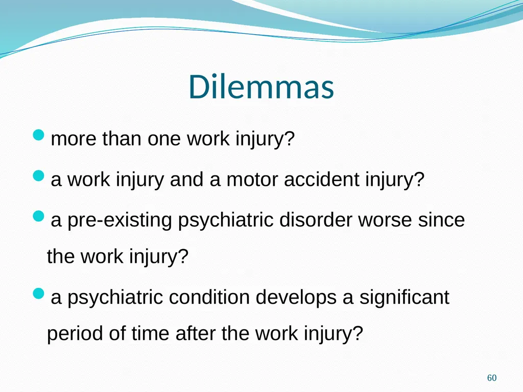 An Update on the (GEPIC) Return to Work Claimants - slide 60 of 86