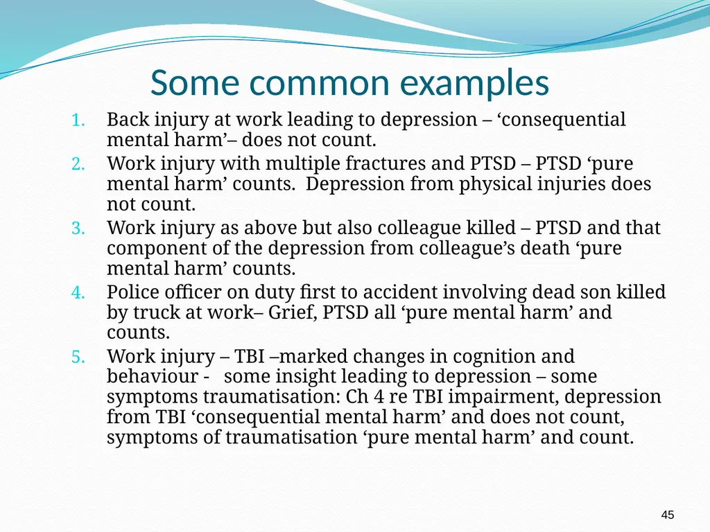 An Update on the (GEPIC) Return to Work Claimants - slide 45 of 86