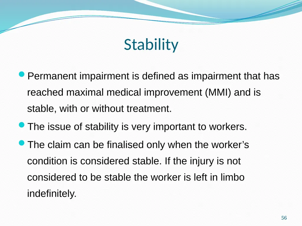 An Update on the (GEPIC) Return to Work Claimants - slide 56 of 86