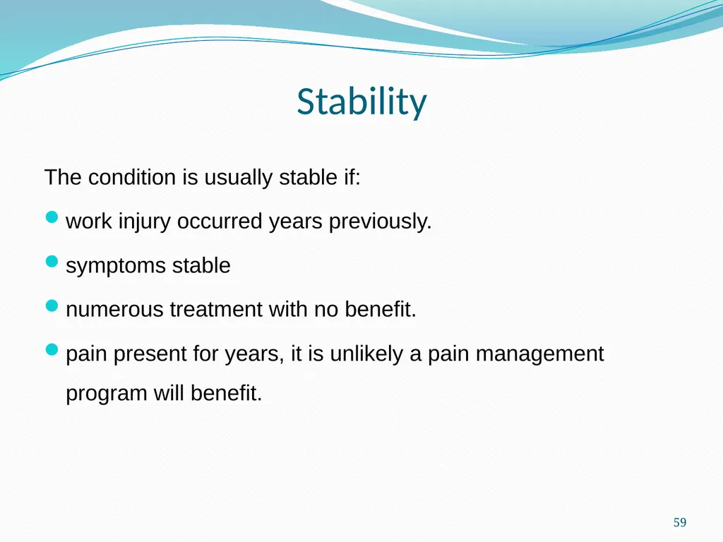 An Update on the (GEPIC) Return to Work Claimants - slide 59 of 86