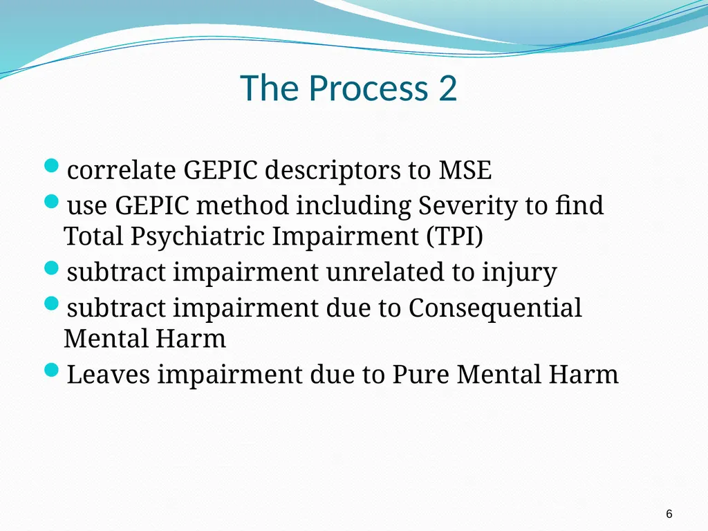 An Update on the (GEPIC) Return to Work Claimants - slide 6 of 86