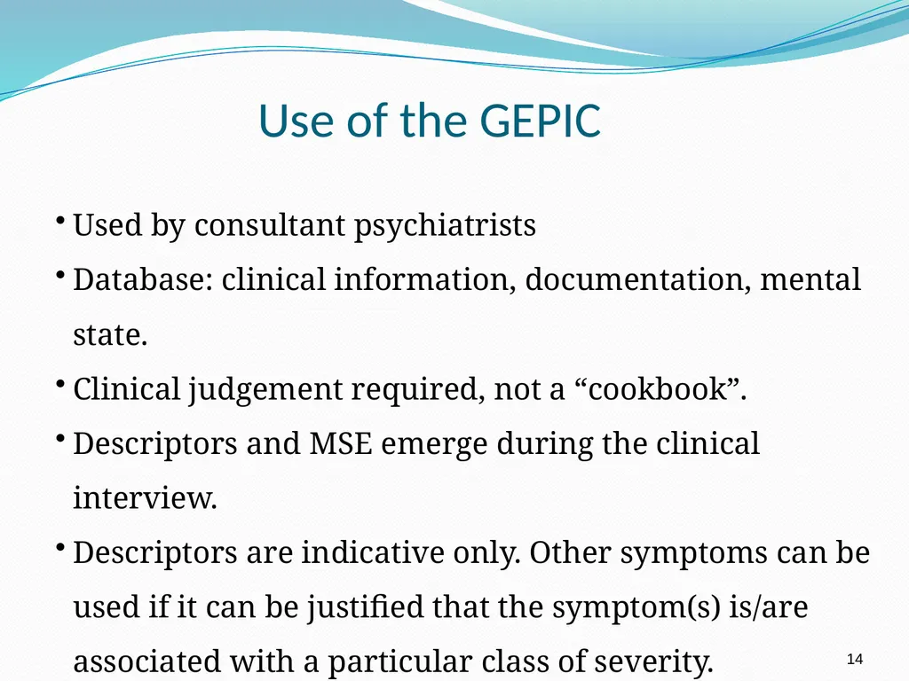 An Update on the (GEPIC) Return to Work Claimants - slide 14 of 86