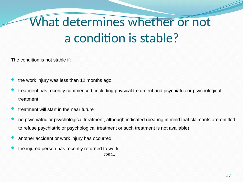 An Update on the (GEPIC) Return to Work Claimants - slide 57 of 86