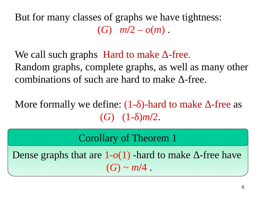 Dense graphs with a large triangle cover have a - slide 6 of 19