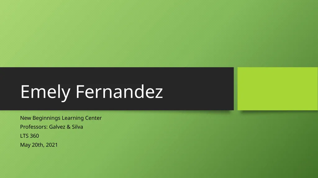 Emely Fernandez New Beginnings Learning Center - slide 1 of 13