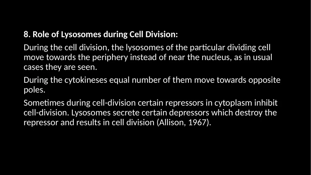 “Lysosome” Cell Bio 12 Contents: Introduction - slide 17 of 19