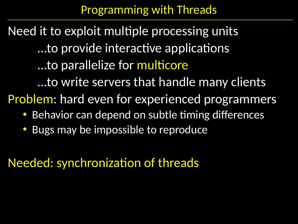 Synchronization II Hakim Weatherspoon CS 3410, - slide 4 of 52