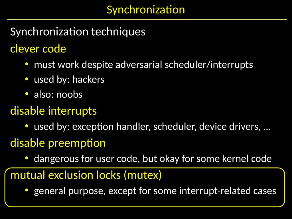Synchronization II Hakim Weatherspoon CS 3410, - slide 31 of 52