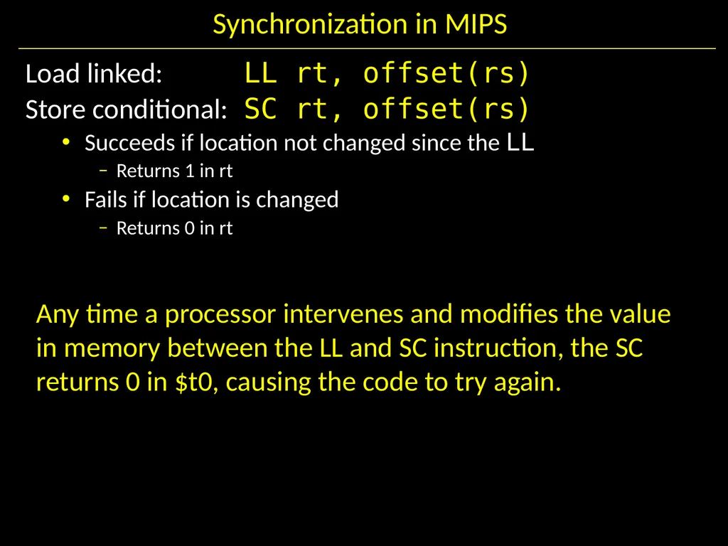 Synchronization II Hakim Weatherspoon CS 3410, - slide 16 of 52