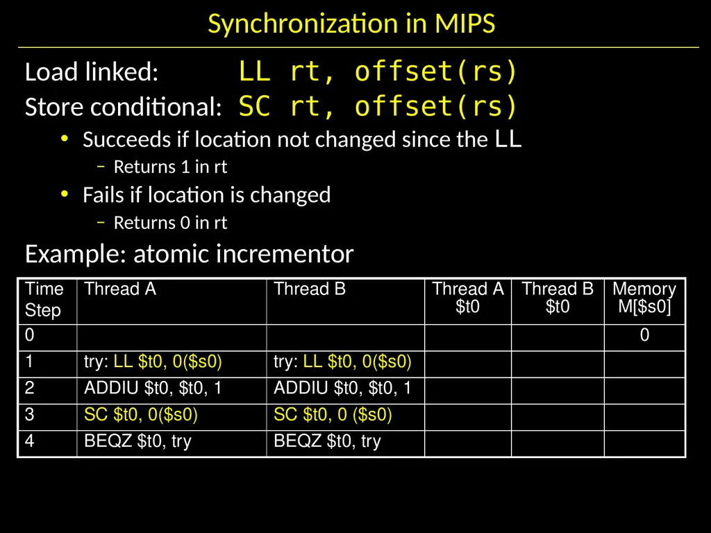 Synchronization II Hakim Weatherspoon CS 3410, - slide 17 of 52