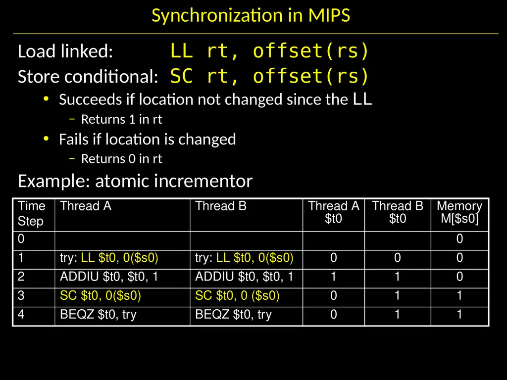 Synchronization II Hakim Weatherspoon CS 3410, - slide 18 of 52
