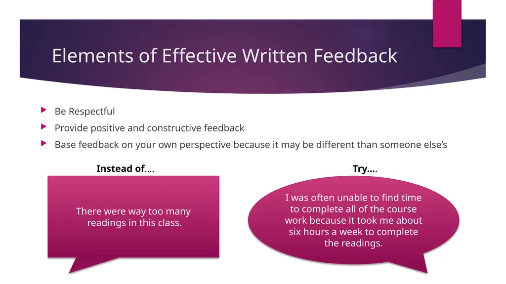 Writing Effective Feedback Why Do Effective - slide 3 of 8