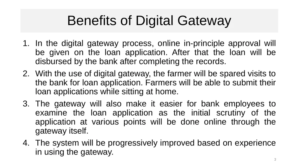 Presentation on e-Kisan Upaj Nidhi (Digital - slide 3 of 8
