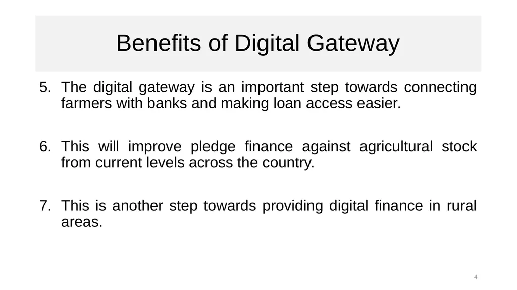 Presentation on e-Kisan Upaj Nidhi (Digital - slide 4 of 8