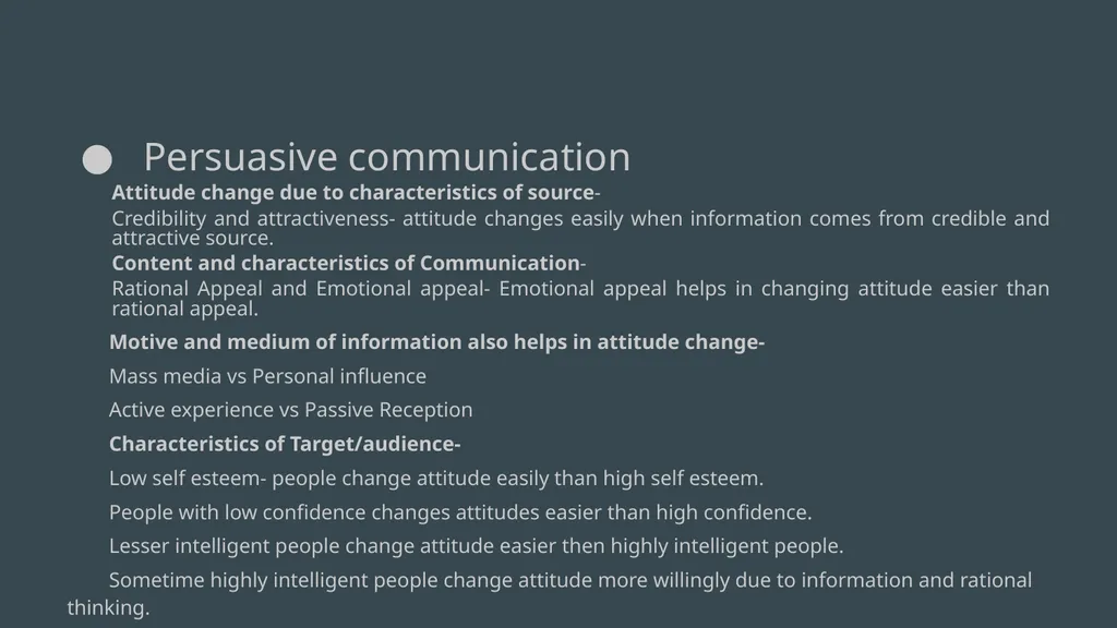 Attitude Change When attitudes are in formation - slide 11 of 13