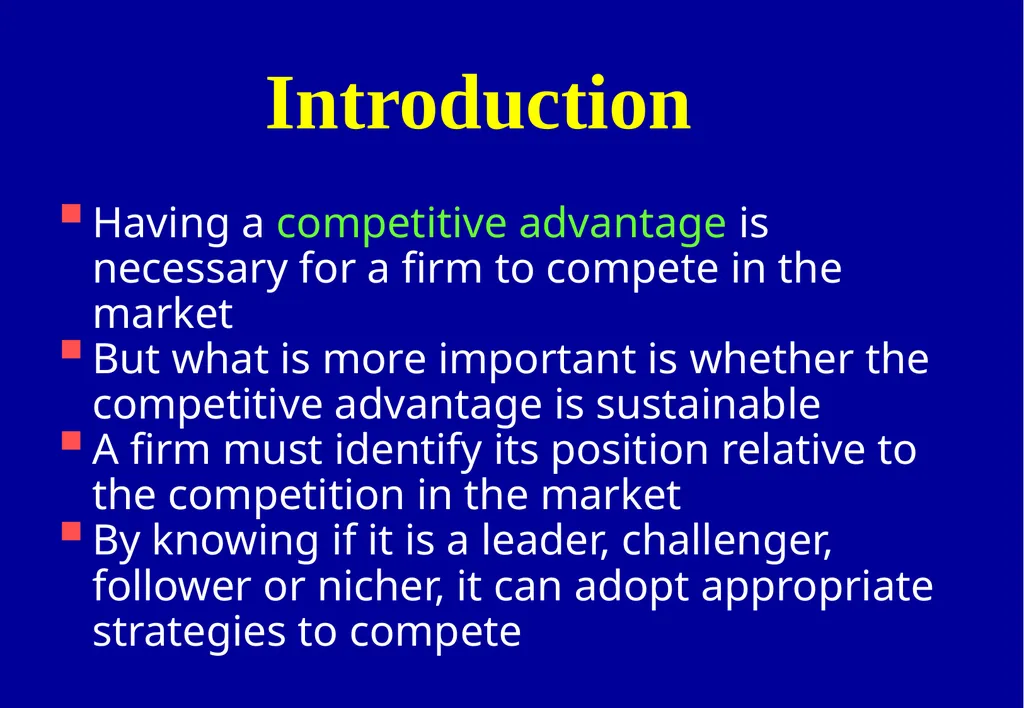 Competitive Strategy . Outline Introduction - slide 3 of 29