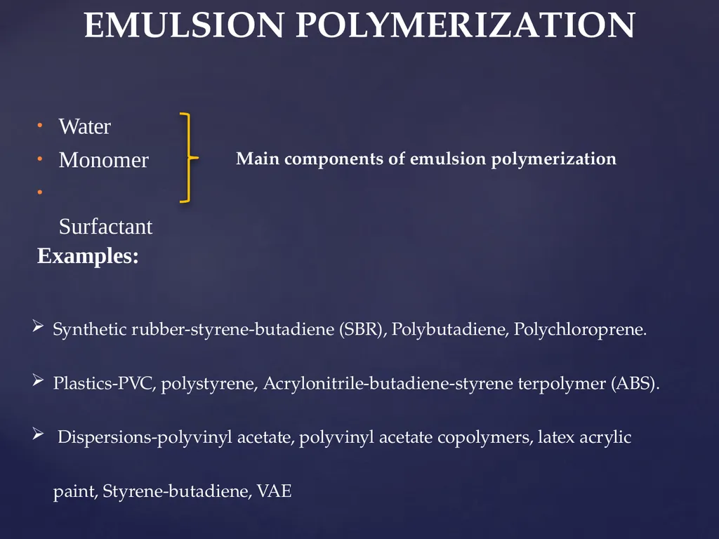 UNIT – 5 POLYMERIZATION TECHNIQUES POLYMERIZATION - slide 21 of 26