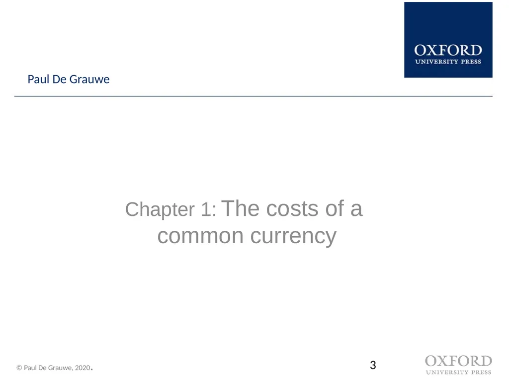 Economics of Monetary Union 14e Introduction Paul - slide 3 of 39