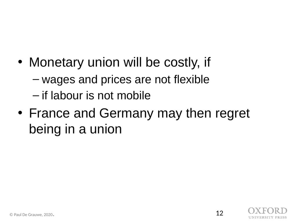 Economics of Monetary Union 14e Introduction Paul - slide 12 of 39
