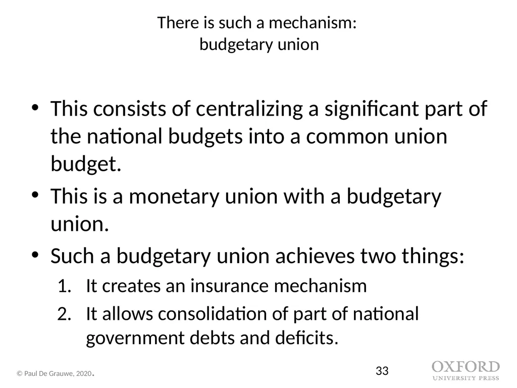 Economics of Monetary Union 14e Introduction Paul - slide 33 of 39