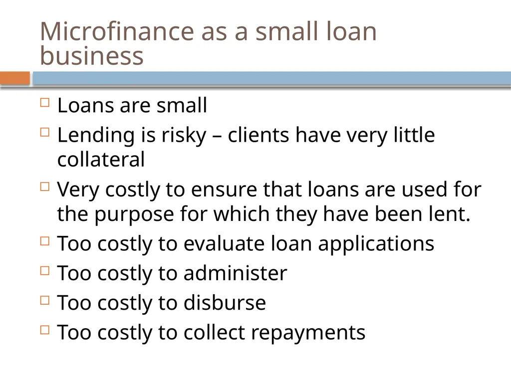 Introduction to Microfinance P.V. Viswanath What - slide 3 of 24