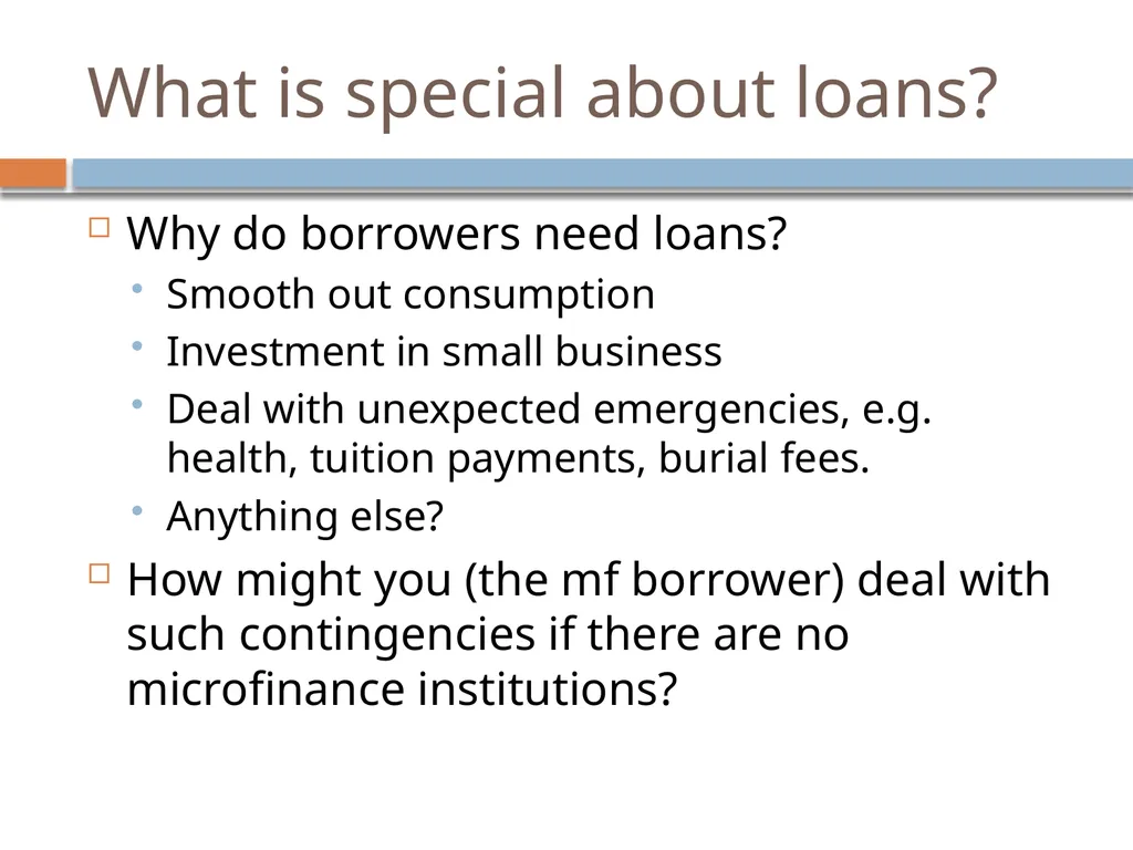 Introduction to Microfinance P.V. Viswanath What - slide 5 of 24