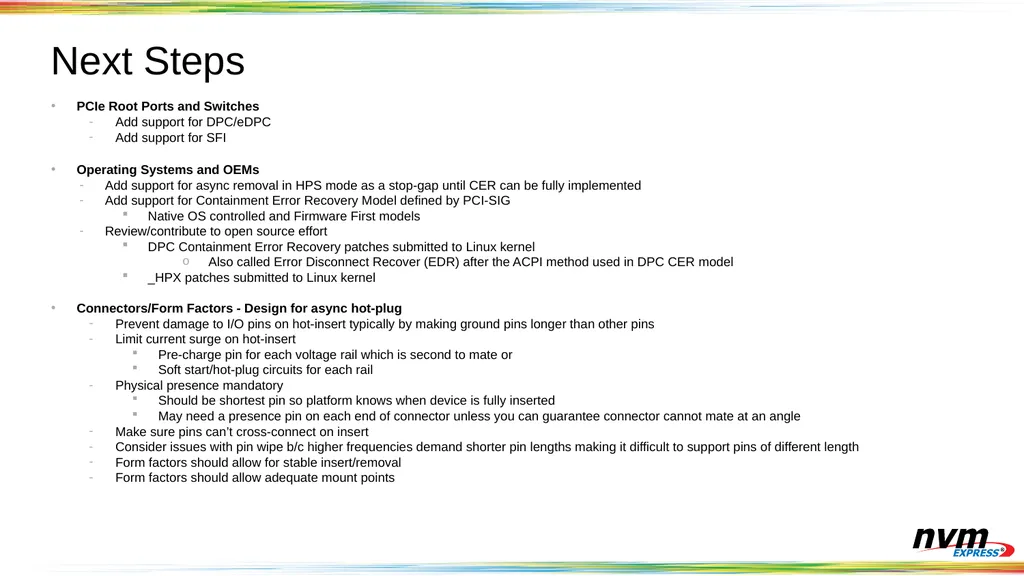 PCIe Hot-Plug and Error Handling for NVMe 2019 - slide 22 of 25