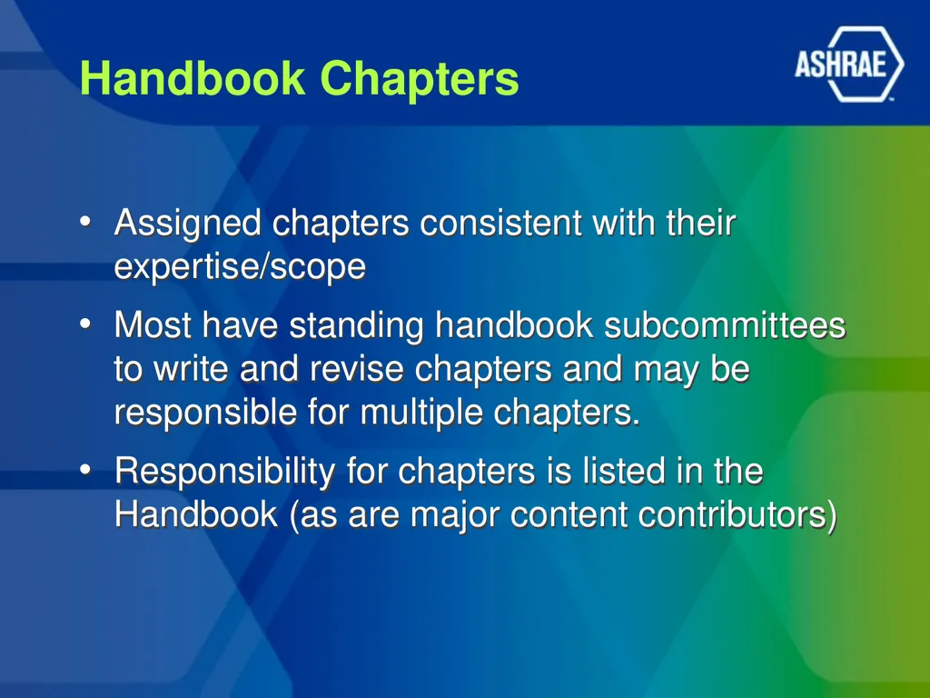 ASHRAE Technical Committees – The Who, What, and - slide 8 of 14
