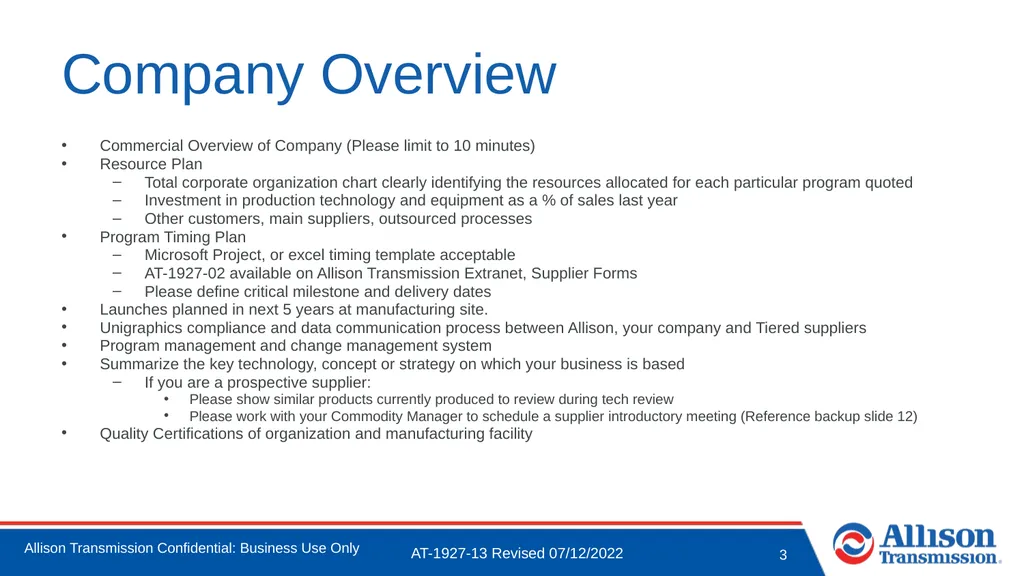 Technical Review Checklist Please arrive at your - slide 3 of 12