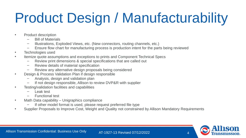 Technical Review Checklist Please arrive at your - slide 4 of 12