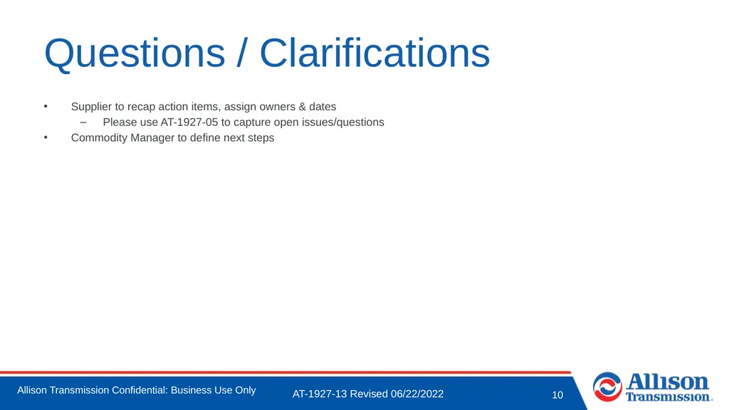 Technical Review Checklist Please arrive at your - slide 10 of 12