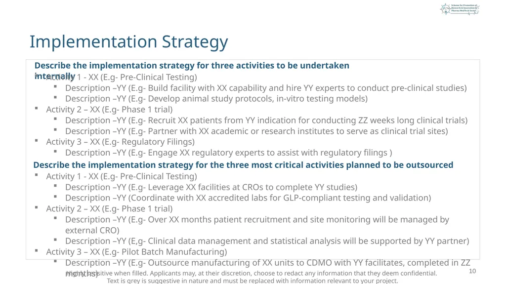 <Project Title> < [Early Stage OR Later Stage] > < - slide 10 of 21