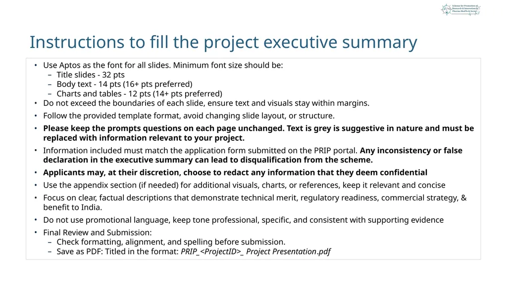 <Project Title> < [Early Stage OR Later Stage] > < - slide 2 of 21
