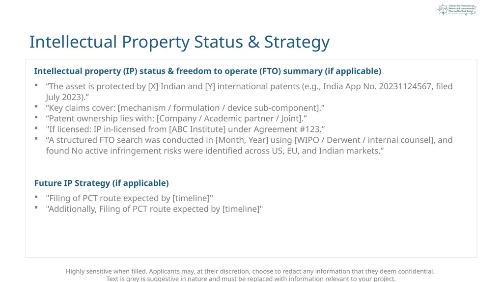 <Project Title> < [Early Stage OR Later Stage] > < - slide 12 of 21
