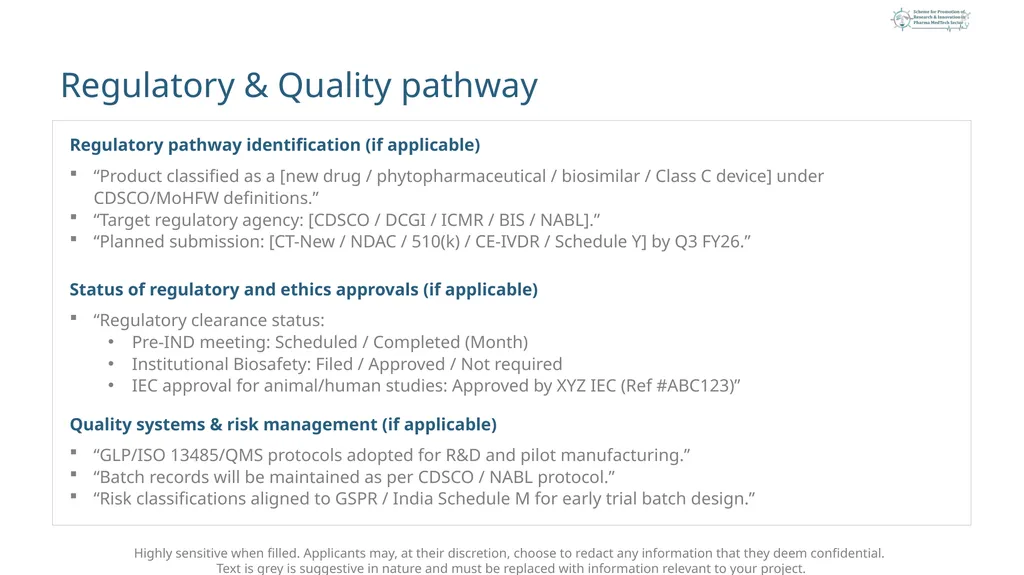<Project Title> < [Early Stage OR Later Stage] > < - slide 13 of 21