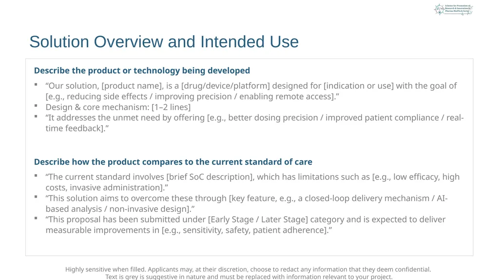 <Project Title> < [Early Stage OR Later Stage] > < - slide 4 of 21