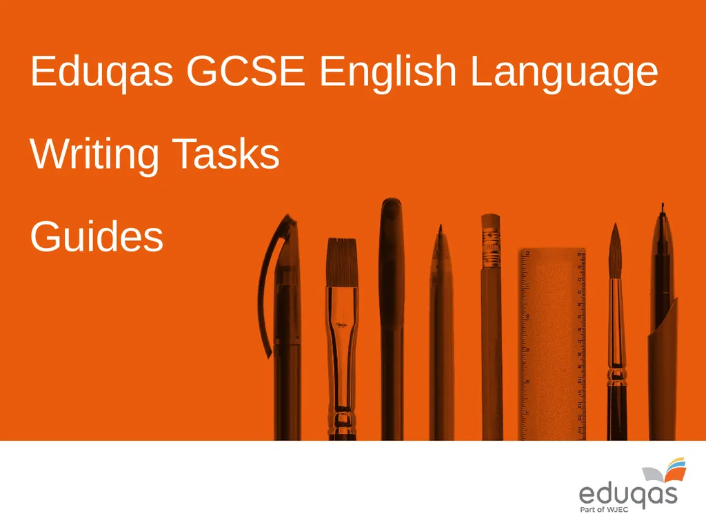 Eduqas GCSE English Language Writing Tasks Guides - slide 1 of 16