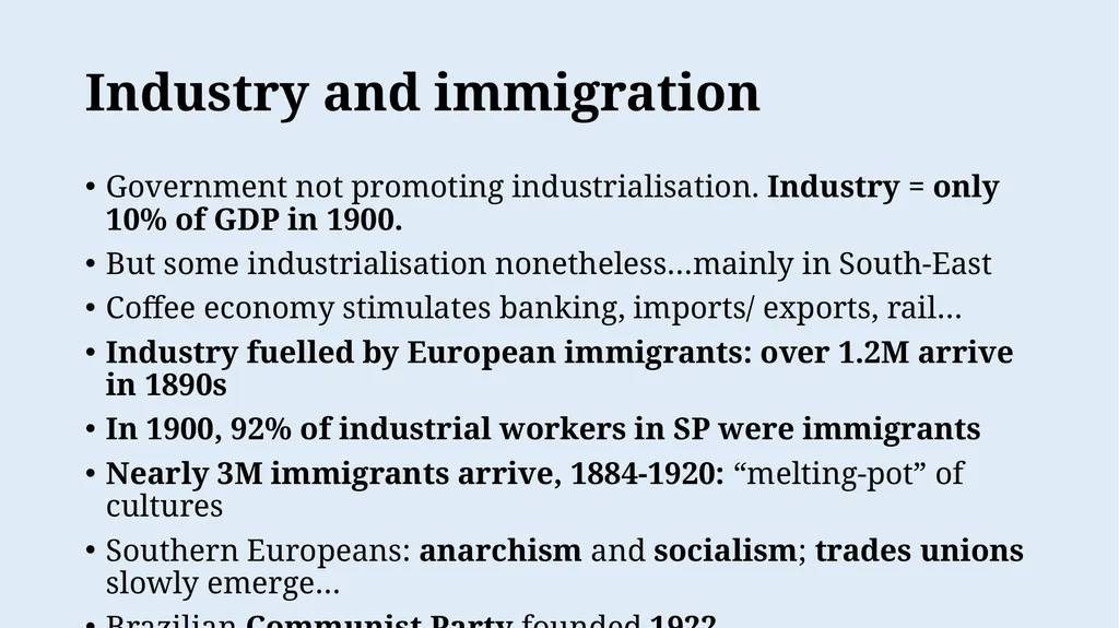 Week 10: “Coffee with Milk”: The First Republic, - slide 20 of 22